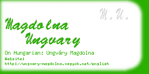magdolna ungvary business card